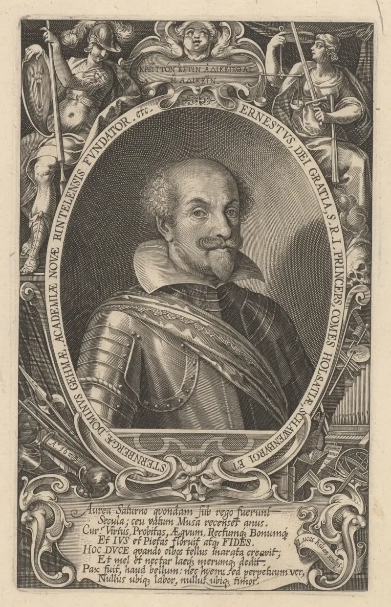 Portrait of Ernst von Holstein-Schaumburg av Lucas Kilian