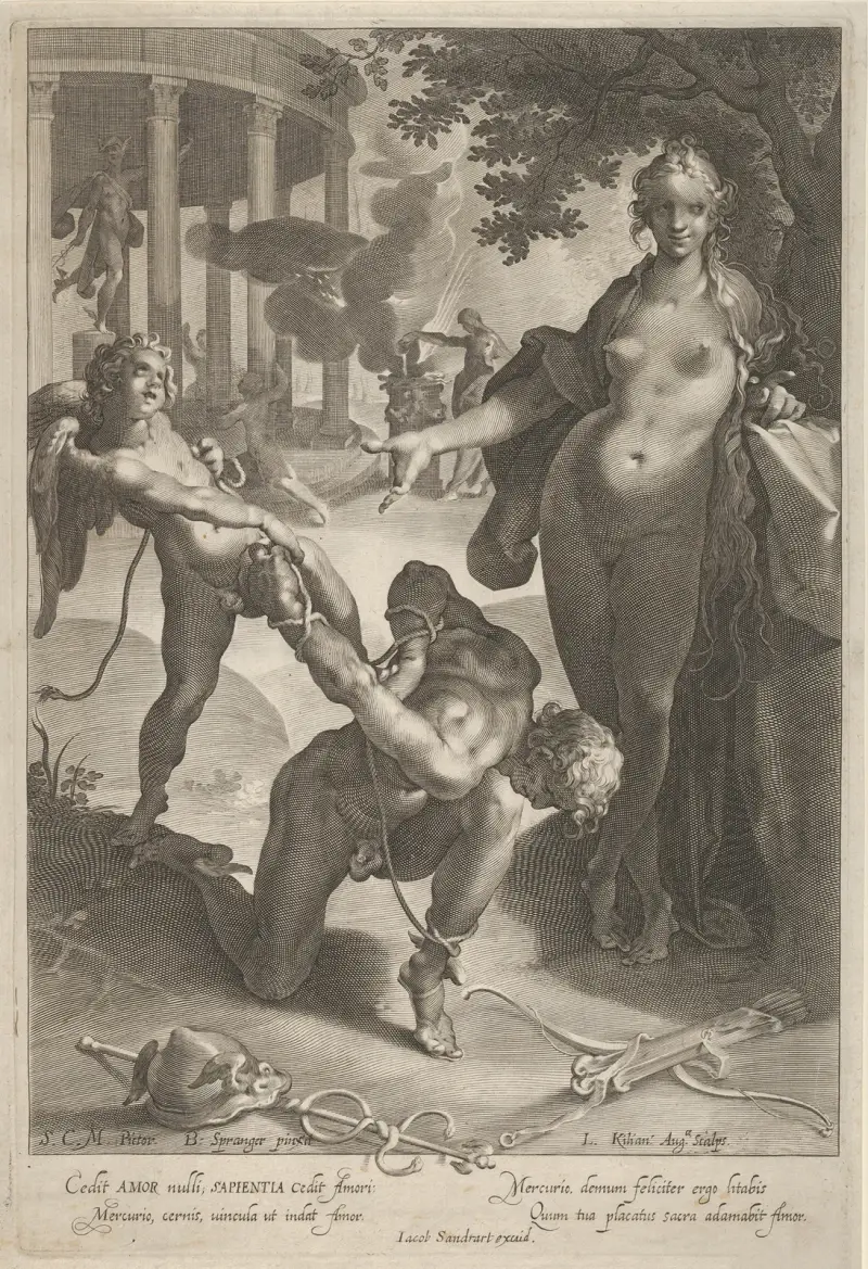 Venus und Amor fesseln Merkur von Lucas Kilian