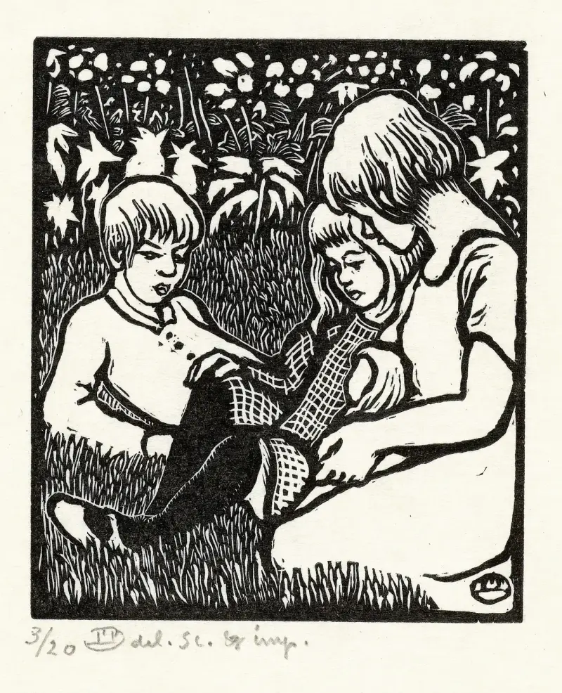 Tři děti, Lucien Pissarro