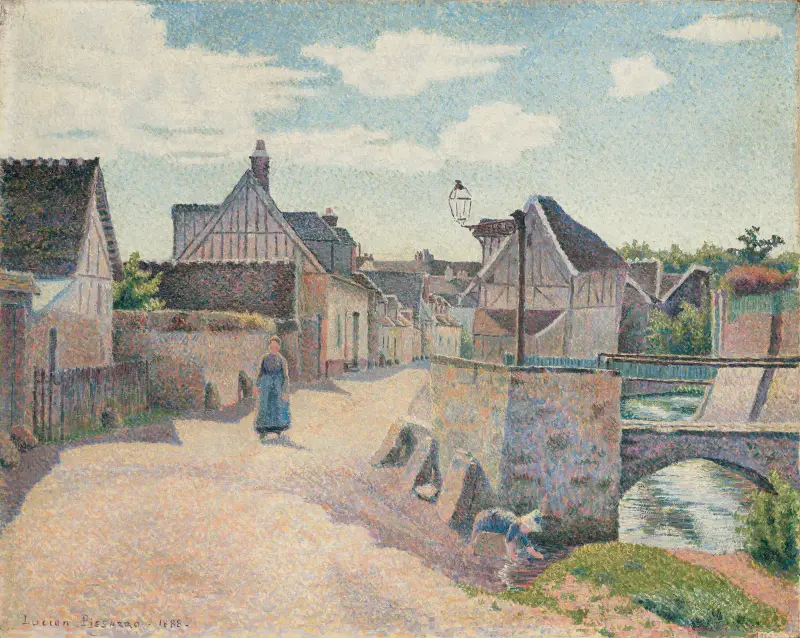 Gouvernes, près Lagny von Lucien Pissarro