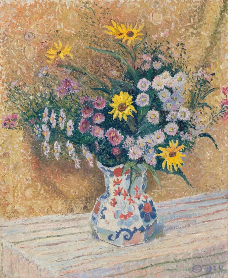 Michaelmas Daisies von Lucien Pissarro
