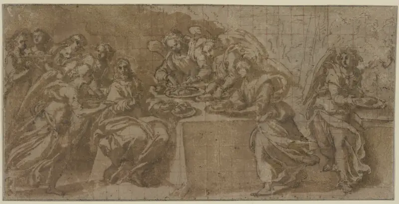 Die Speisung Christi in der Wüste av Ludovico Carracci