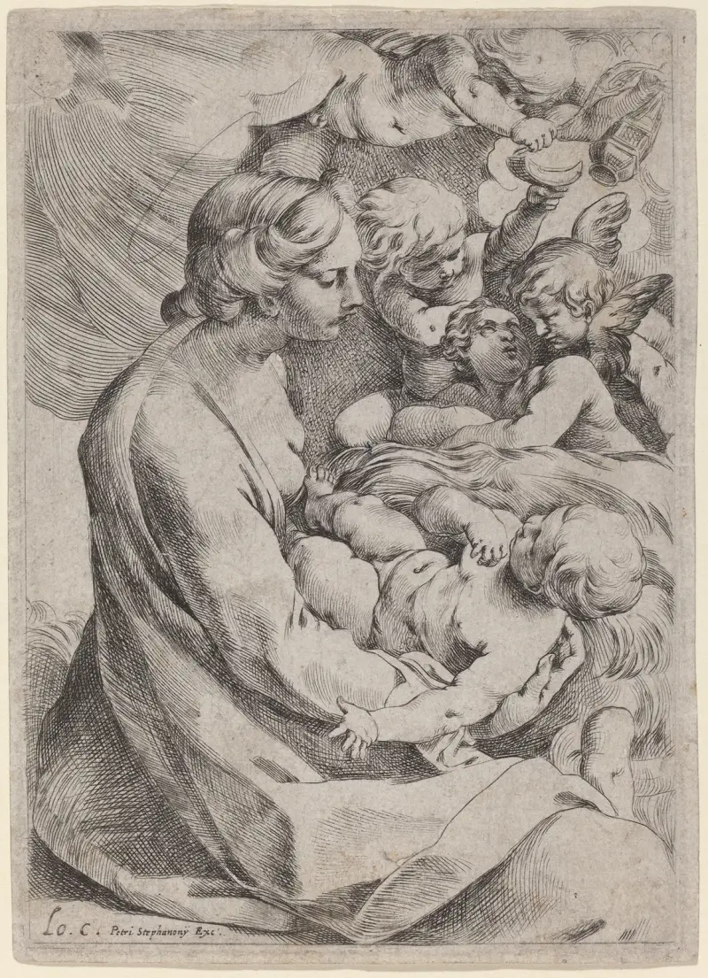 Madonna and Child with Angels, 1595 – nr 1 av Ludovico Carracci