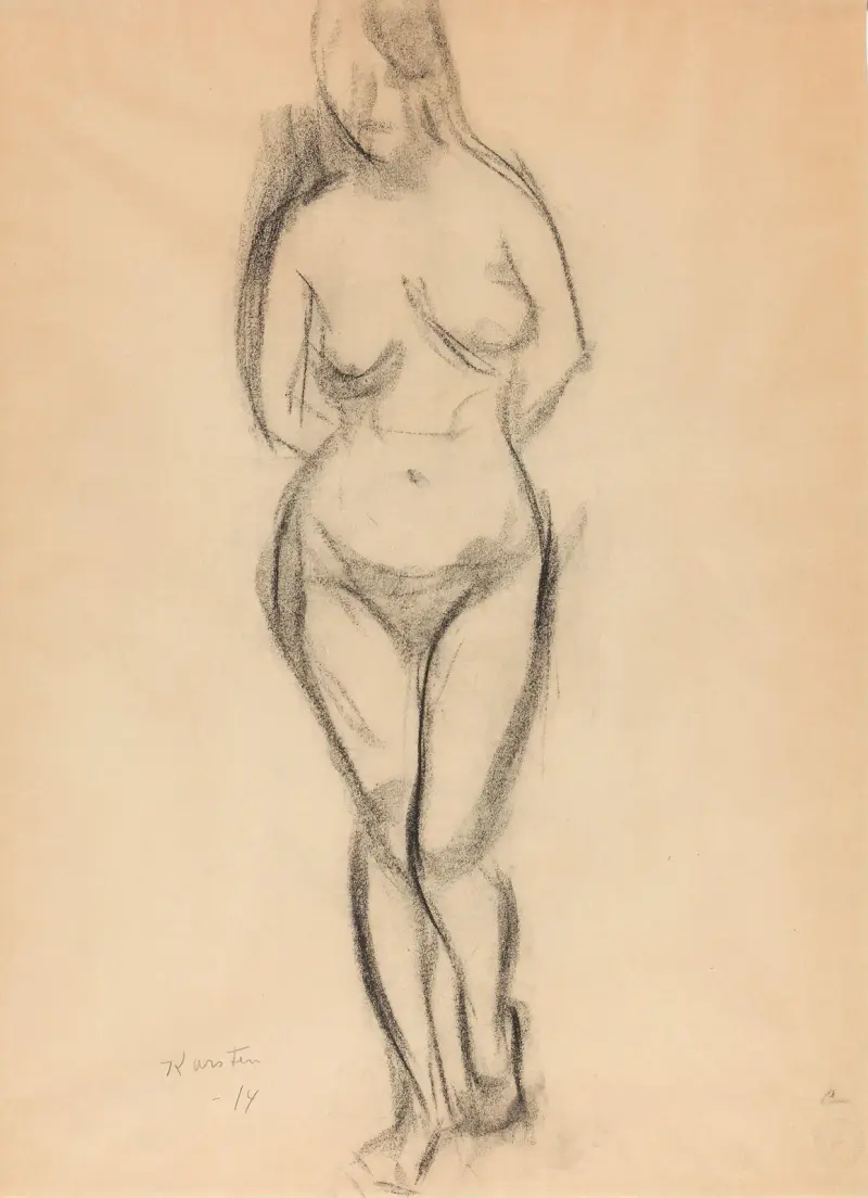 Stojąca akt kobiecy, 1914 – Nr. 2, Ludvig Karsten