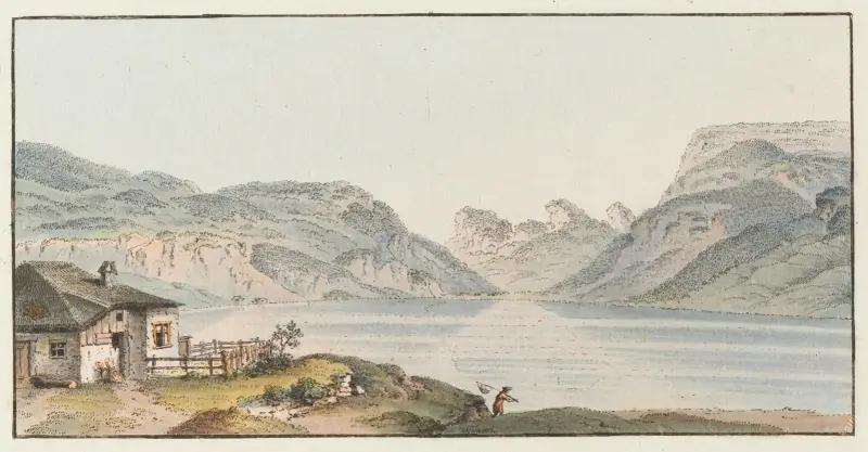 Vid Charbonières, nära Lac de Joux av Johann Ludwig Aberli