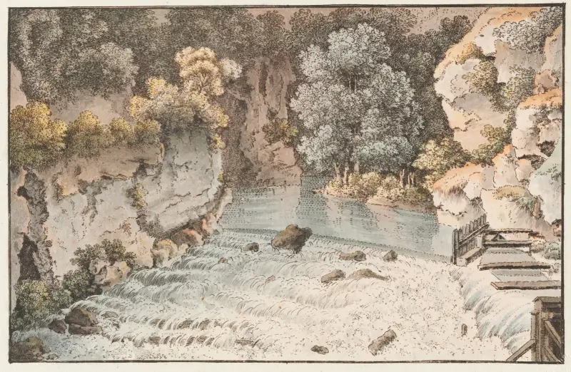 À Orbe av Johann Ludwig Aberli