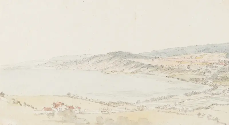 Utsikt över Bielsjön av Johann Ludwig Aberli