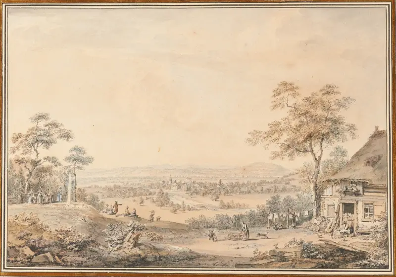 Vy av Belp av Johann Ludwig Aberli
