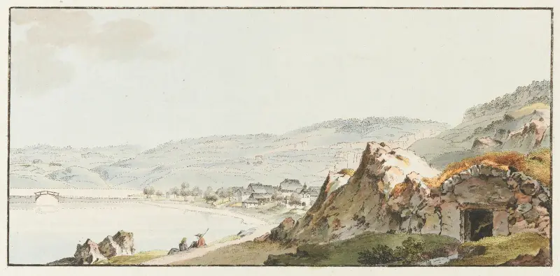 Vid Pout, nära Lac de Joux av Johann Ludwig Aberli
