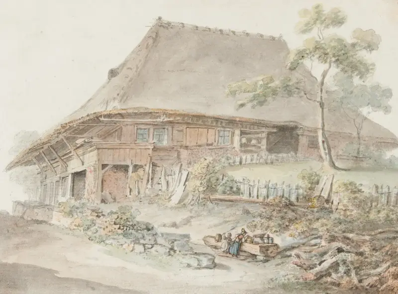 Bauernhaus im Berner Mittelland – Nr. 1 von Johann Ludwig Aberli