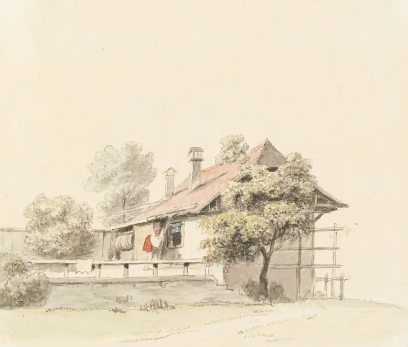 Berner Bauernhaus av Johann Ludwig Aberli