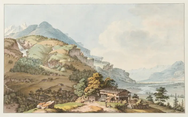 La Vallée Oberhasli av Johann Ludwig Aberli