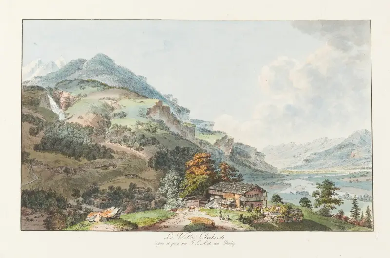 La Vallée Oberhasli av Johann Ludwig Aberli