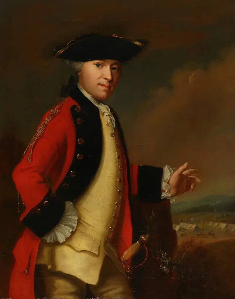 Offizier des Berner Regiments von Erlach av Johann Ludwig Aberli