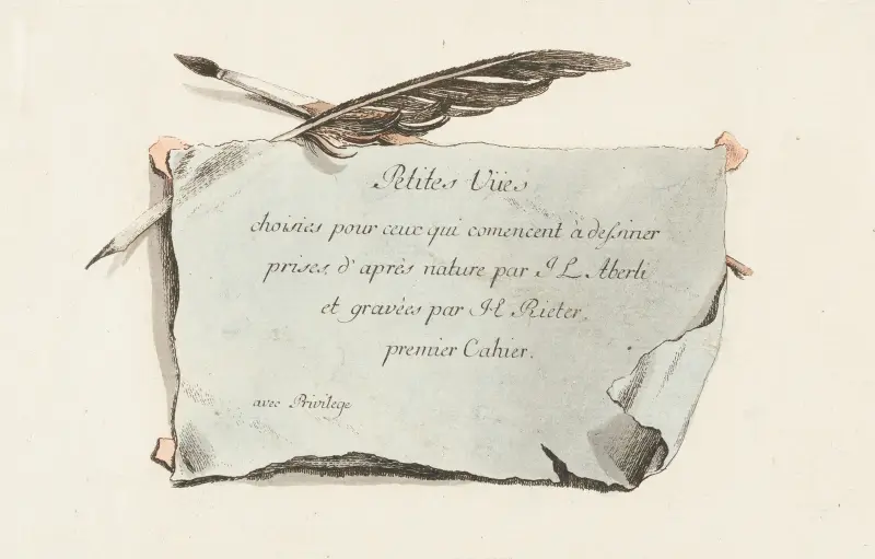 Petites Vües choisies pour ceux qui comencent à dessiner prises d’après nature par J.L. Aberli et gravèes par H. Rieter av Johann Ludwig Aberli