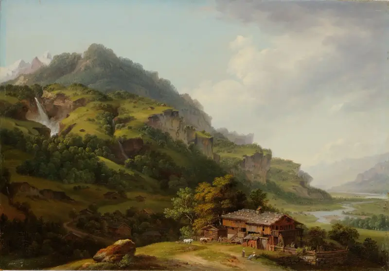 Oberhaslidalen av Johann Ludwig Aberli