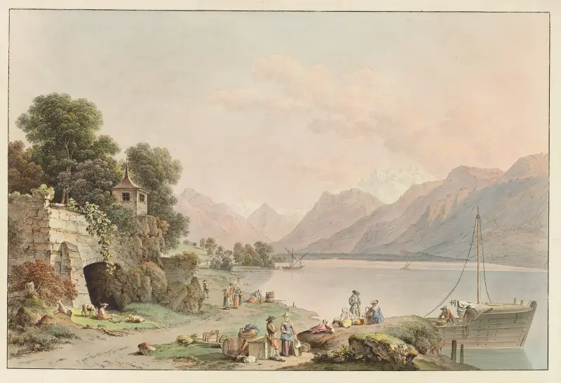 Vy från trakten kring tornet av Johann Ludwig Aberli
