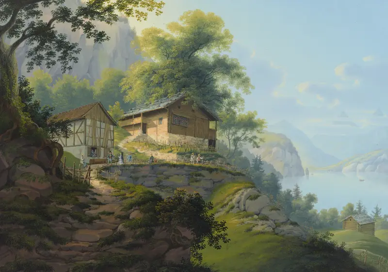 Grütli, am Vierwaldstadter-See av Johann Ludwig Bleuler