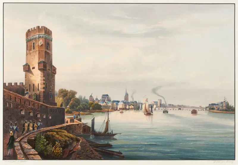 Blick auf die Stadt Köln vom Bayenturm von Johann Ludwig Bleuler