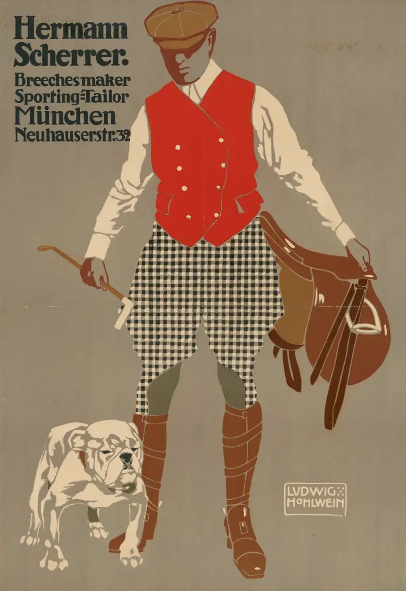 Hermann Scherrer Breechesmaker Sporting-Tailor, 1907 – Nr. 2 von Ludwig Hohlwein