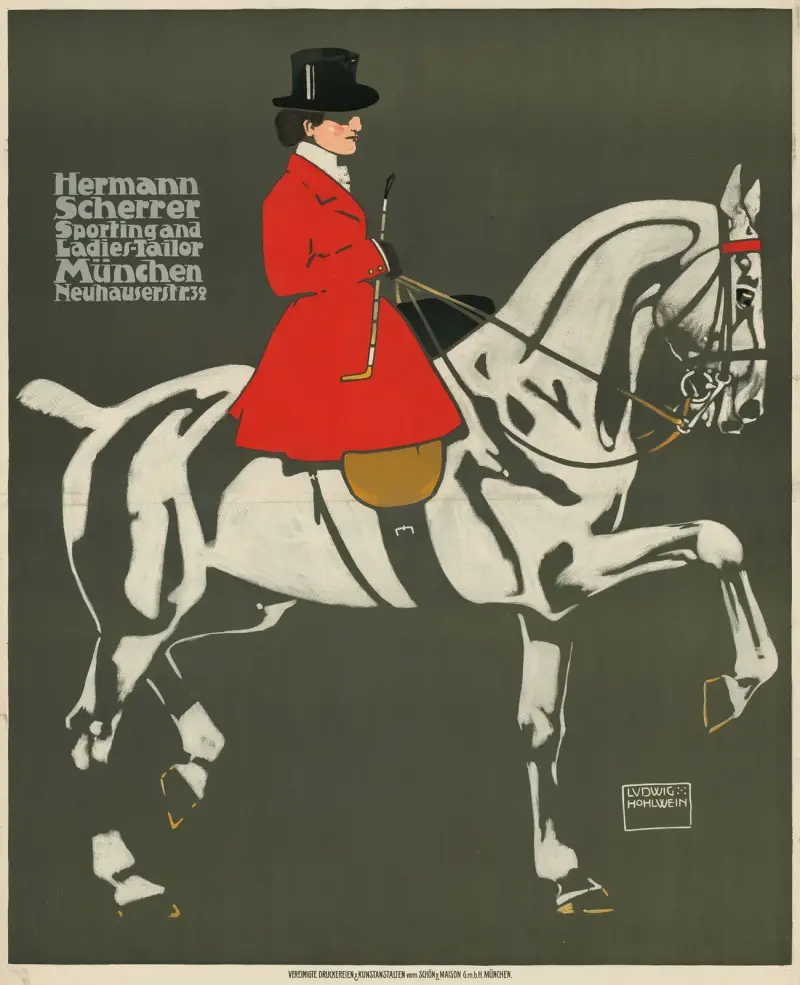 Hermann Scherrer. Sporting and Ladies-Tailor. München av Ludwig Hohlwein