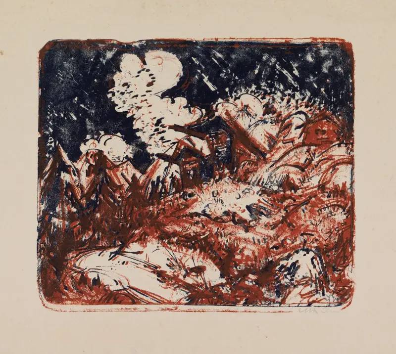 Alphütten, 1919 – Nr. 2, Ernst Ludwig Kirchner