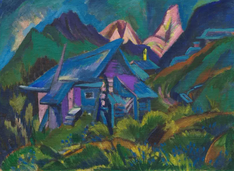 Alphütten und Tinzenhorn av Ernst Ludwig Kirchner