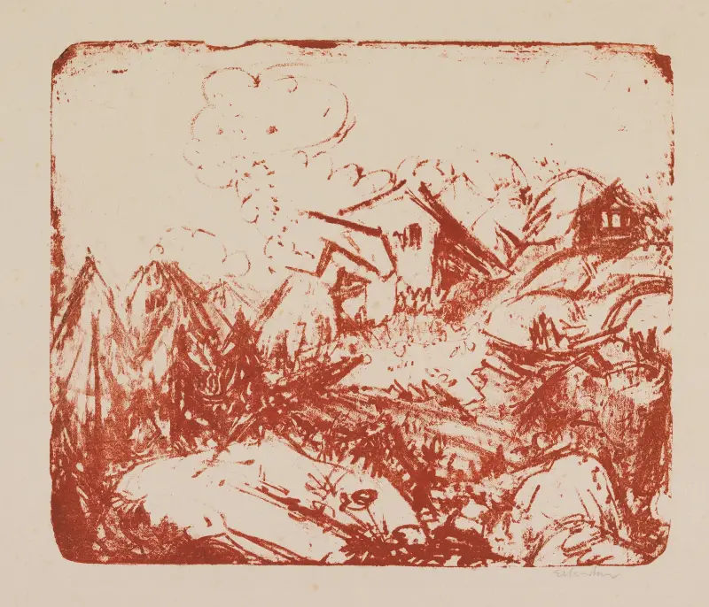Alphütten, 1919 – Nr. 1, Ernst Ludwig Kirchner