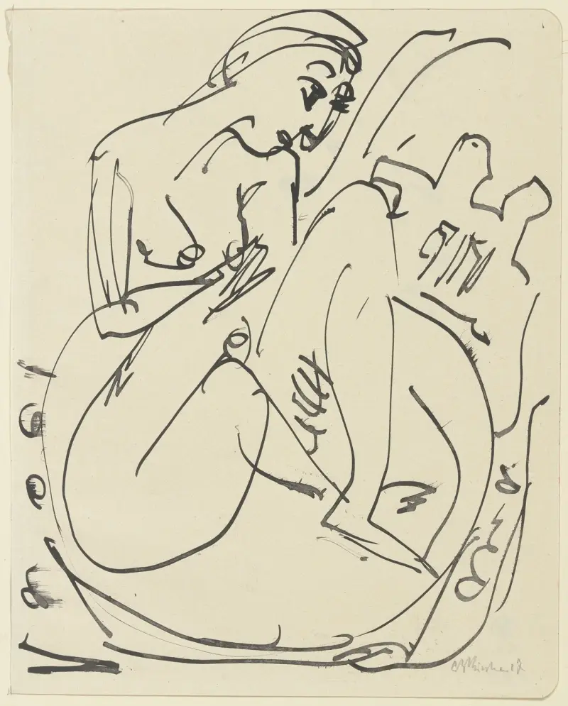 Badende im Tub von Ernst Ludwig Kirchner