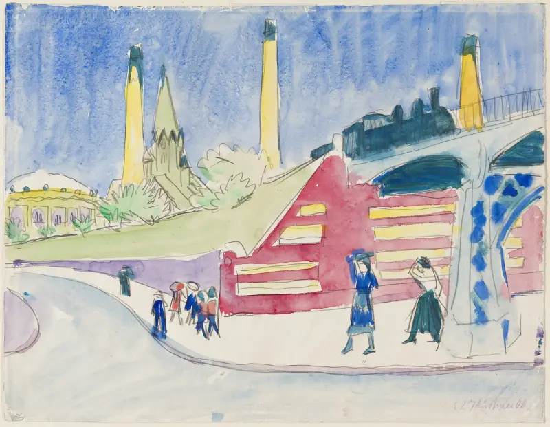 Bahndamm (Järnvägsbank) von Ernst Ludwig Kirchner