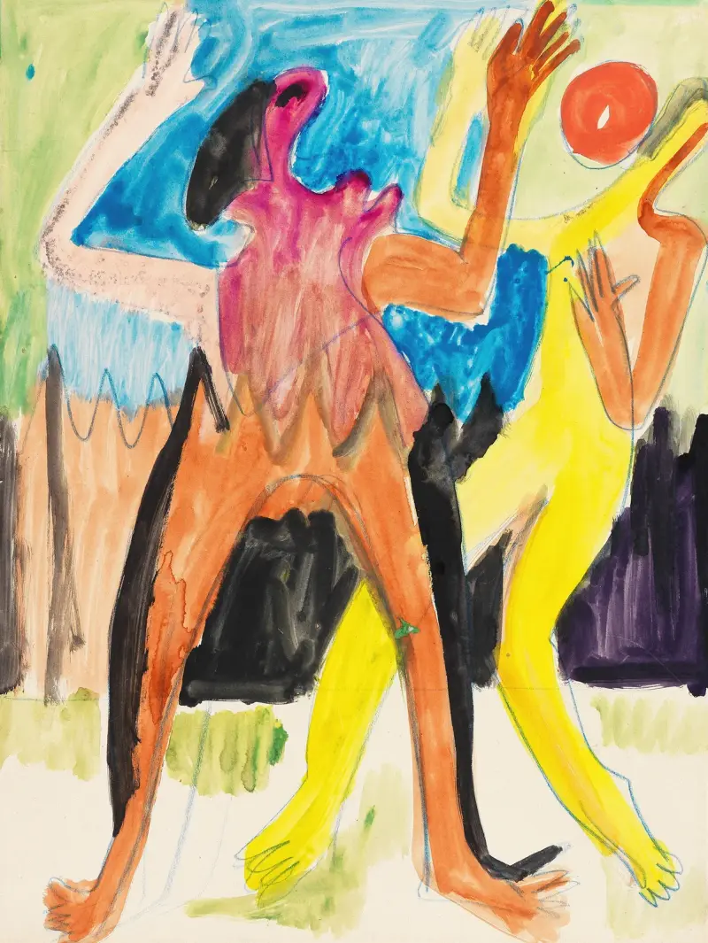 Ballspielendes Paar von Ernst Ludwig Kirchner