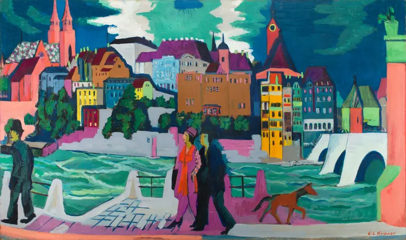 Basel am Rhein von Ernst Ludwig Kirchner