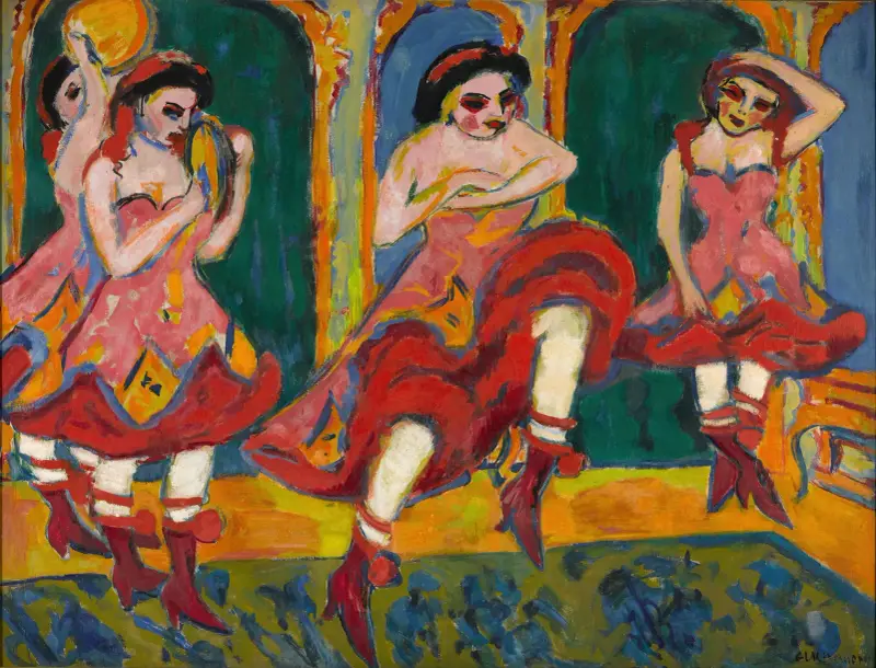 Tschechische Tänzer von Ernst Ludwig Kirchner