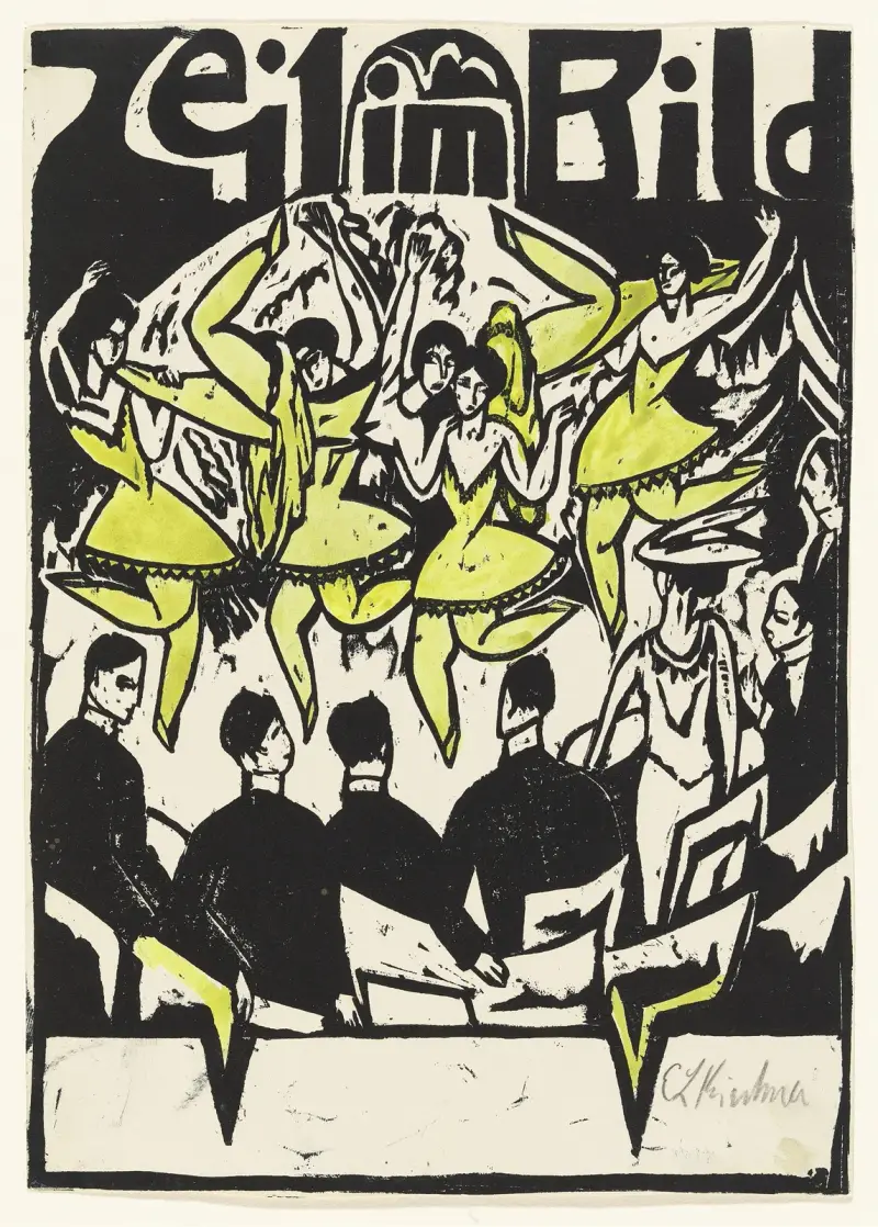 Dancers at the ice palace av Ernst Ludwig Kirchner