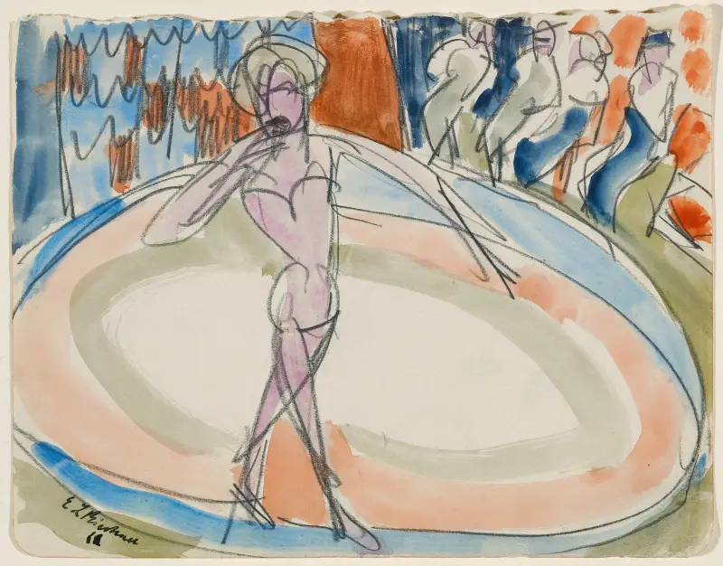 Dancing woman at the cabaret av Ernst Ludwig Kirchner