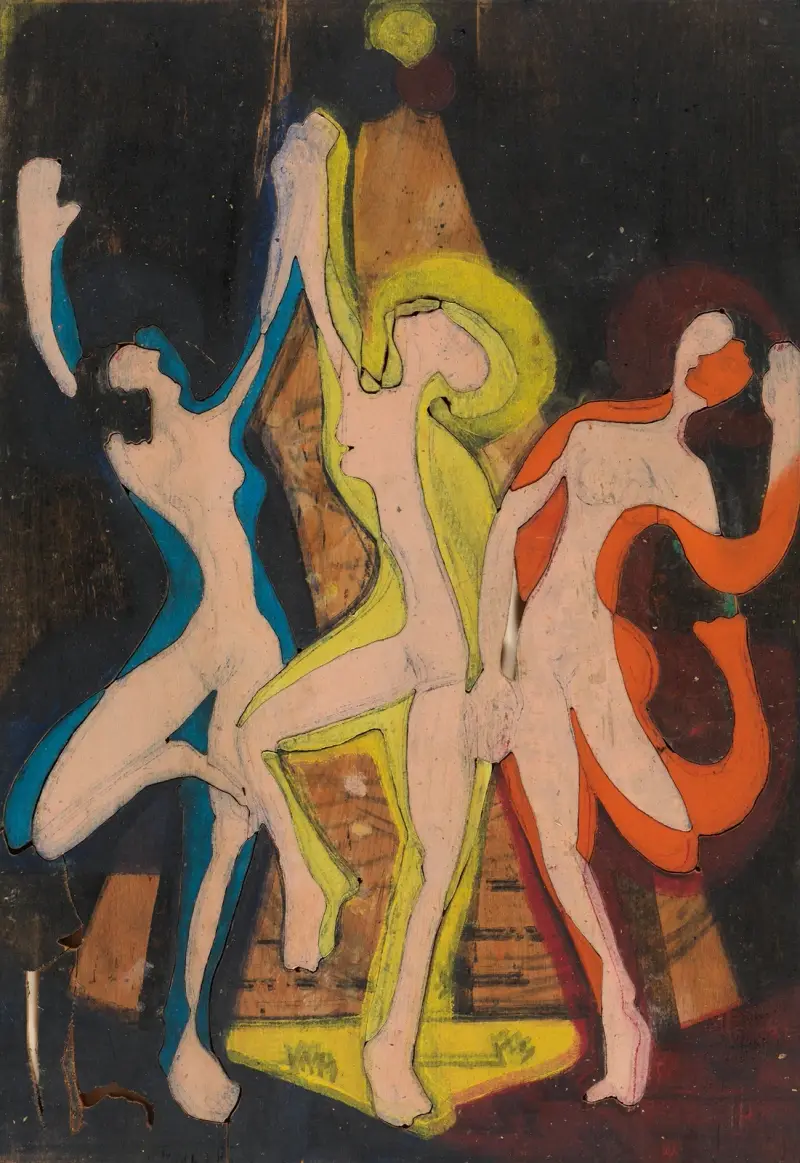 Farbentanz, Farbstock II von Ernst Ludwig Kirchner