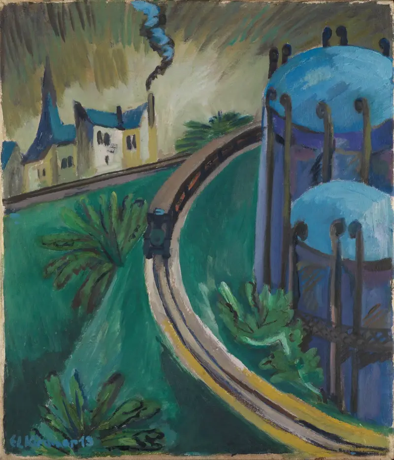 Zbiornik gazu i kolej podmiejska, Ernst Ludwig Kirchner