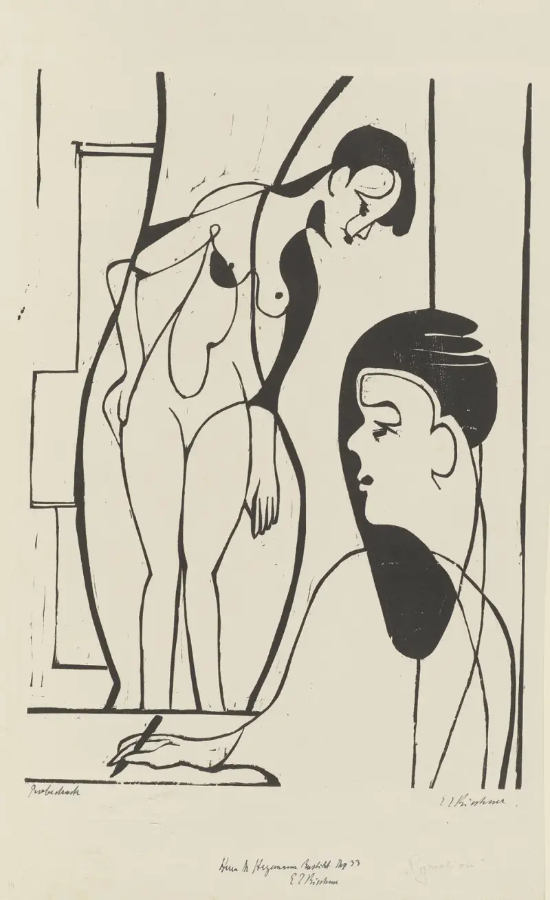 Künstler und Modell von Ernst Ludwig Kirchner