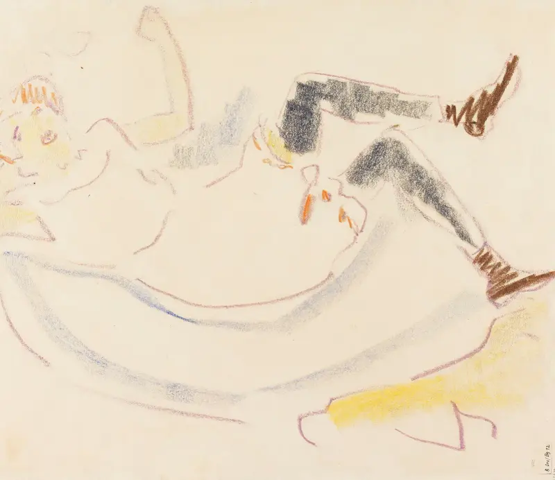 Leżąca dziewczyna, Ernst Ludwig Kirchner