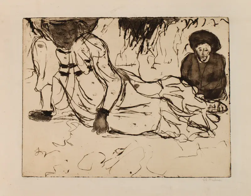 Man and Woman by the Sea av Ernst Ludwig Kirchner