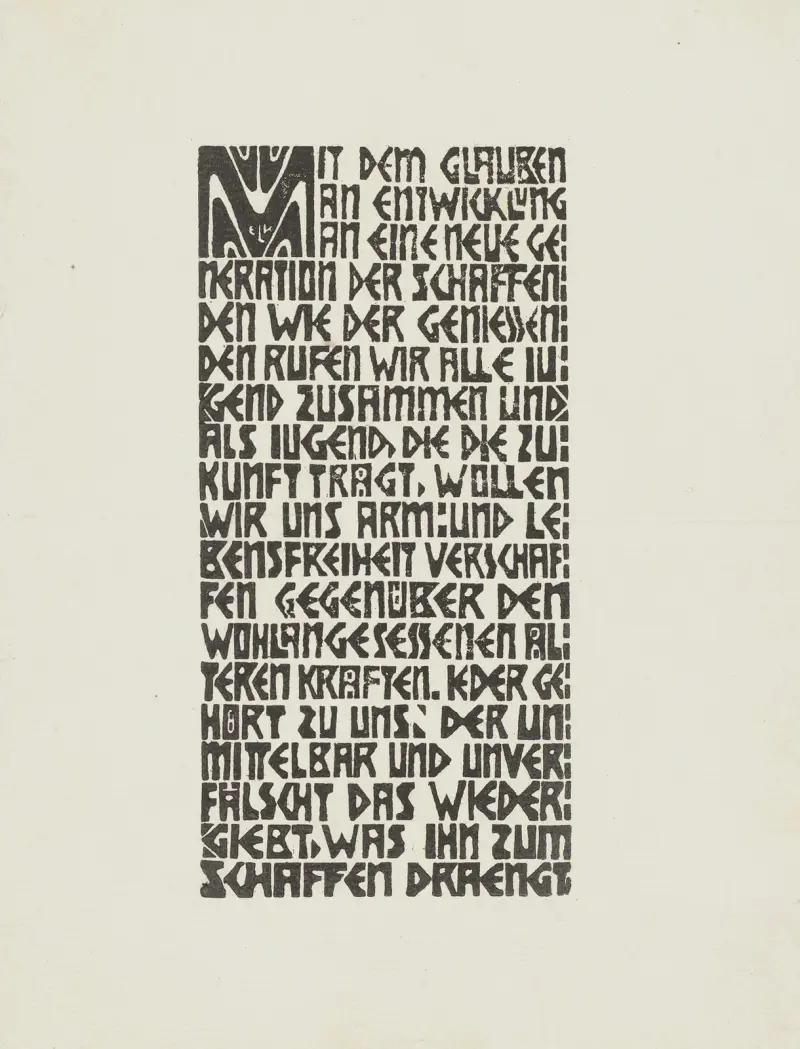 Manifesto of the Brücke artists’ group (text) av Ernst Ludwig Kirchner