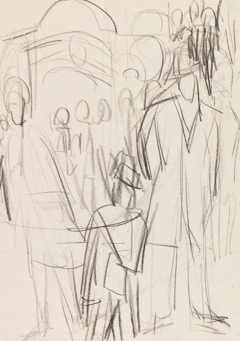 Nächtliche Berliner Straßenszene av Ernst Ludwig Kirchner