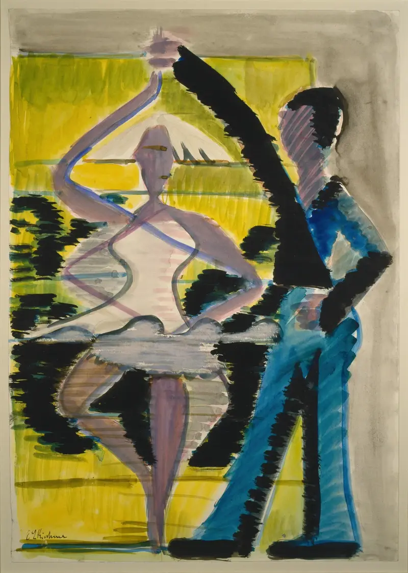 Pirouette tanzende Tänzerin von Ernst Ludwig Kirchner