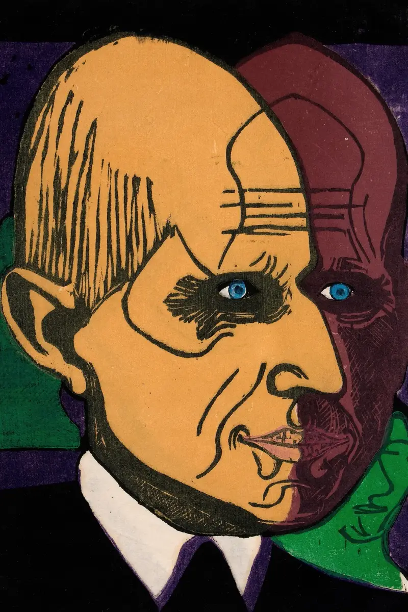 Portrait of Dr. Bauer av Ernst Ludwig Kirchner