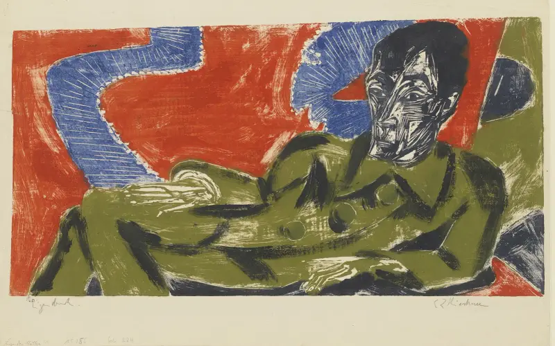 Portrait of Otto Mueller av Ernst Ludwig Kirchner