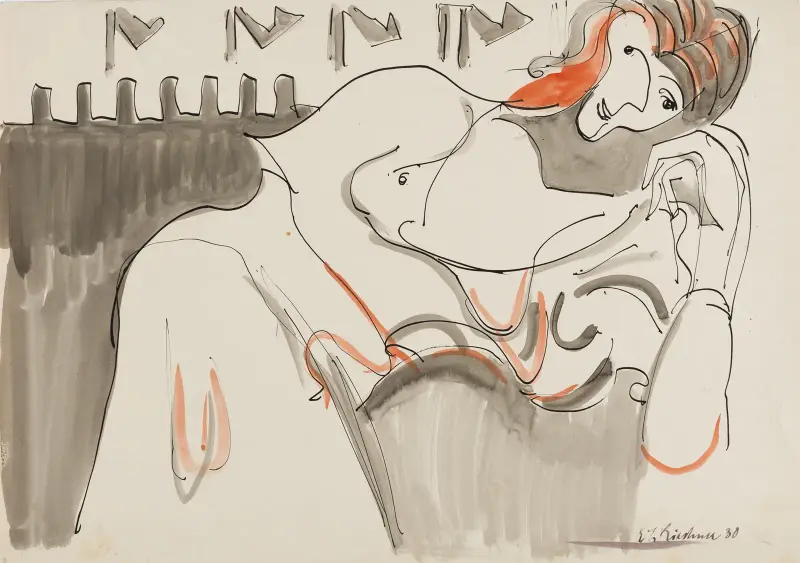 Leżąca kobieta, Ernst Ludwig Kirchner