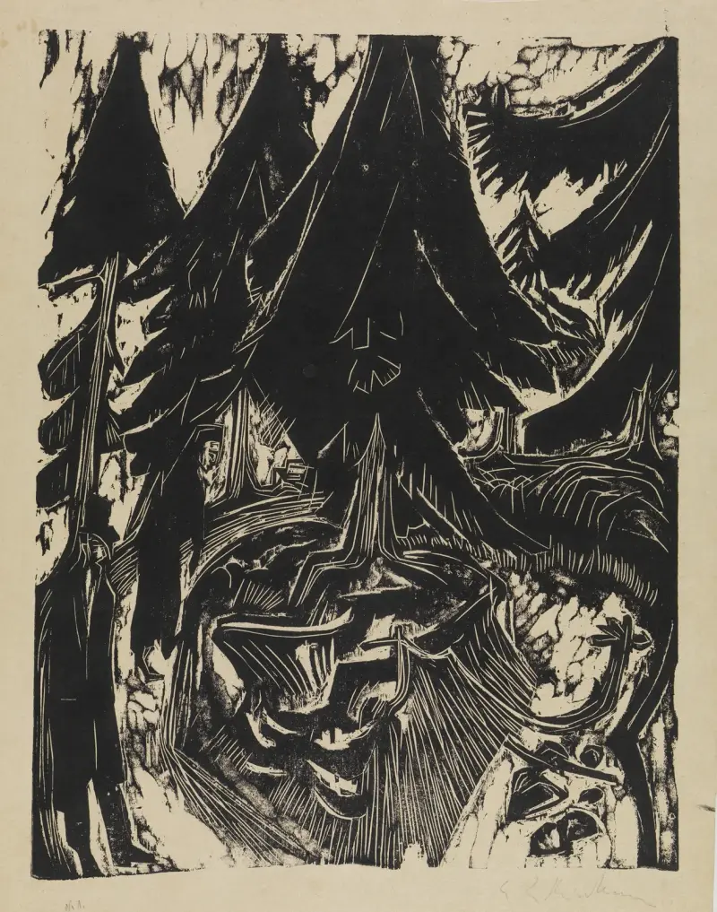 Sanatoriumsspaziergang av Ernst Ludwig Kirchner
