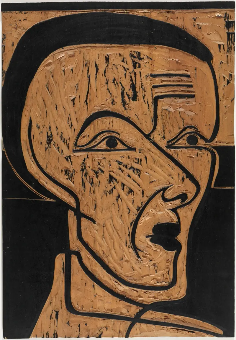 Selbstporträt, Zeichnungsstock av Ernst Ludwig Kirchner