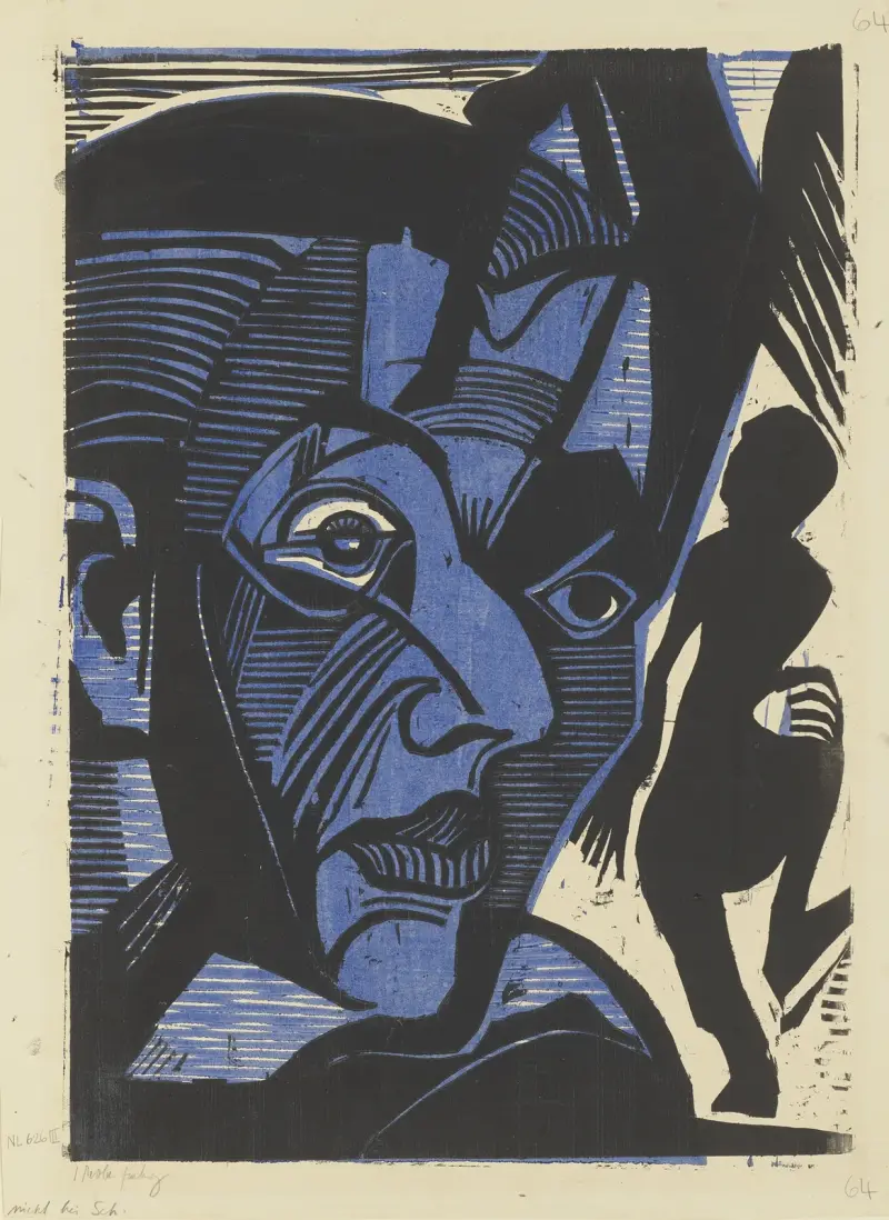 Selbstbildnis (Melancholie der Berge), 1929 von Ernst Ludwig Kirchner