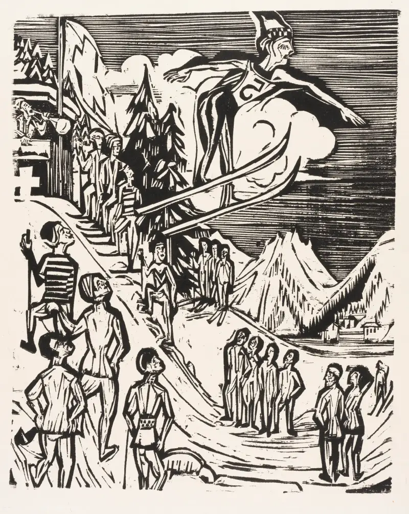 Skijařský skok, Ernst Ludwig Kirchner
